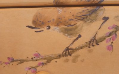 MEUBLE PEINT : décor de patine et motifs