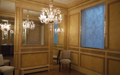 Peinture décorative : Dans un appartement à Paris, composition de patines et ornements