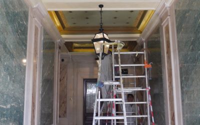 RESTAURATION D’UN PLAFOND PEINT DU XIXe SIÈCLE