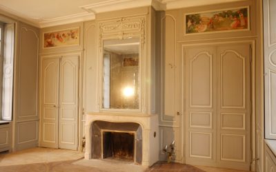 DÉCOR PEINT de PATINES  :  Restitution d’un décor du XVIIIe siècle