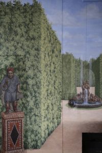 DECOR MURAL : détail du Labyrinthe de Versailles, trompe l'oeil peint par Christophe Rage pour la Mairie de Versailles.