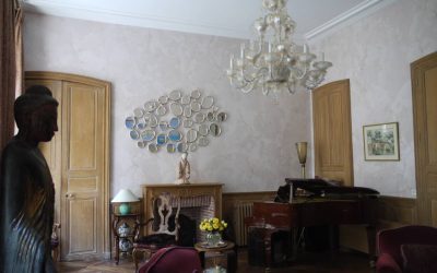 Patine marmorisée dans un salon du 18ème siècle