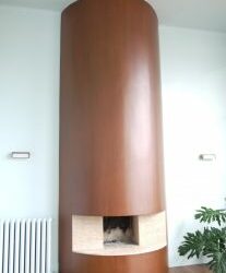 FAUX BOIS sur une cheminée monumentale