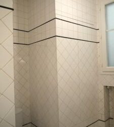 MEUBLE PEINT en trompe l’oeil de carrelages